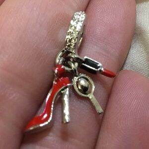 🔥$5 Bundled🔥 Heels Lipstick Mirror Charm Pandora Style